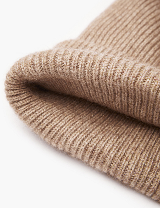 Темно-бежевая женская шапка MASCOTTE 998-4203-7508 | ракурс 4