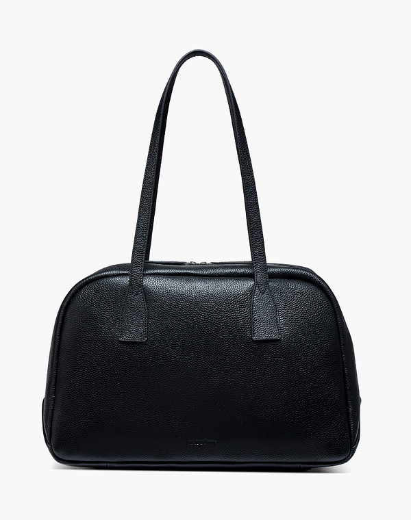 658-6103-102 Сумка женская нат.кожа/текстиль черн, M, Mascotte