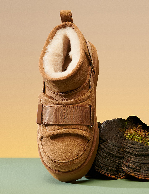 Бежевые женские угги MASCOTTE 234-3206535-0208 | ракурс 1