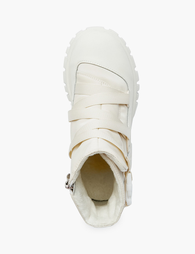 Молочные женские ботинки на высокой подошве MASCOTTE 234-224922-0601 | ракурс 5