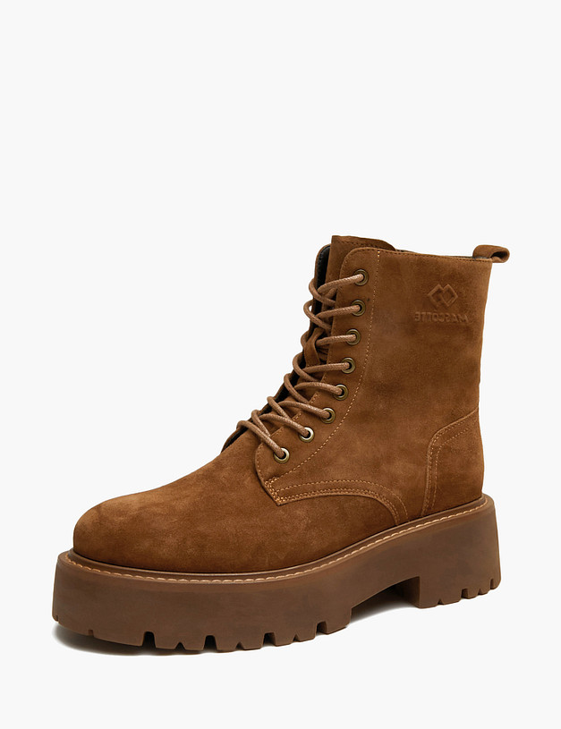 Коричневые женские зимние ботинки MASCOTTE 22-4240631-4642M | ракурс 3