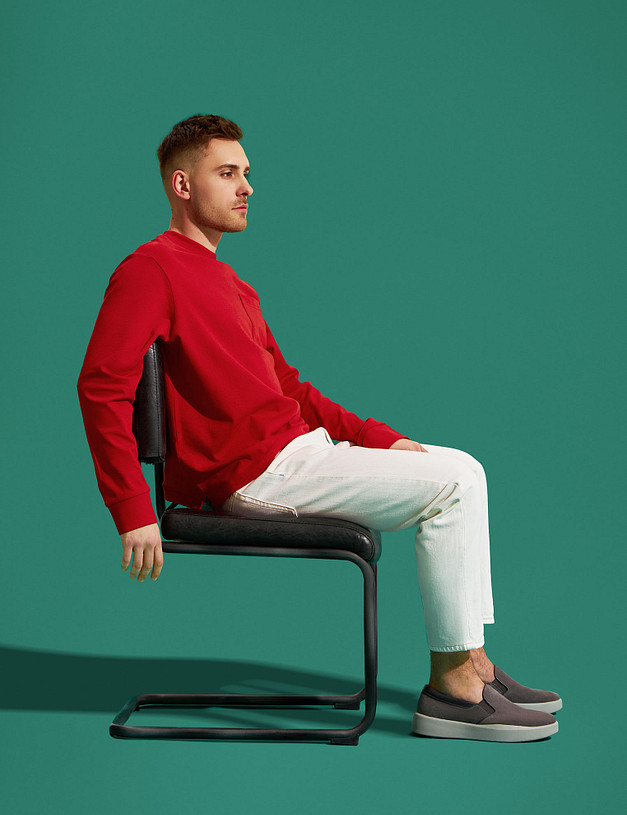 Серые велюровые мужские слипоны MASCOTTE 58-3130225-3287M | ракурс 1