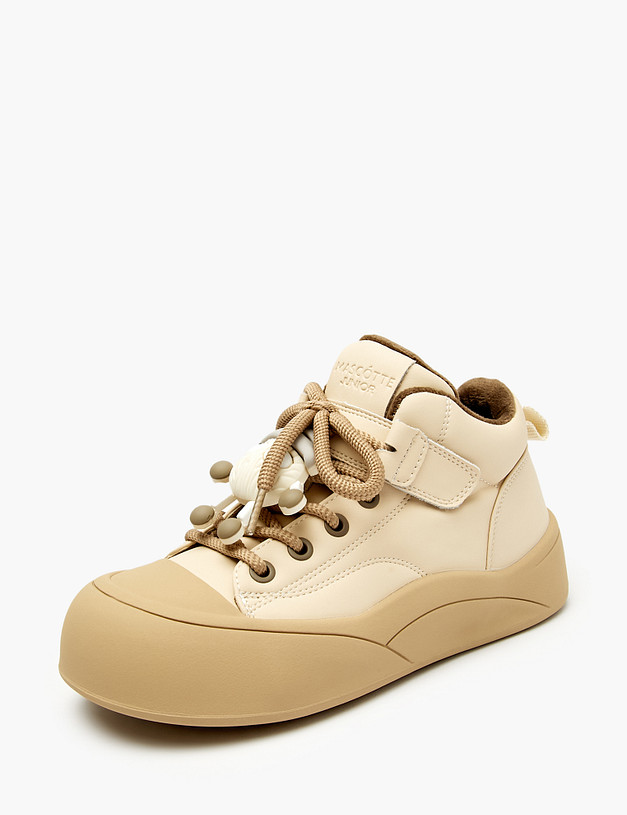 Молочные детские кеды MASCOTTE 234-523821-0601 | ракурс 3