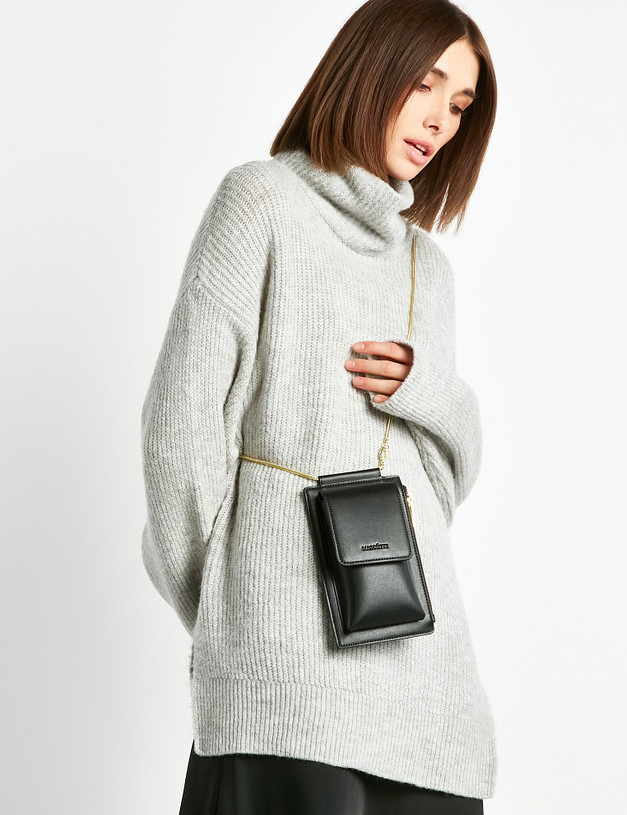 Черная женская сумка для мобильного MASCOTTE 602-2204-602 | ракурс 1