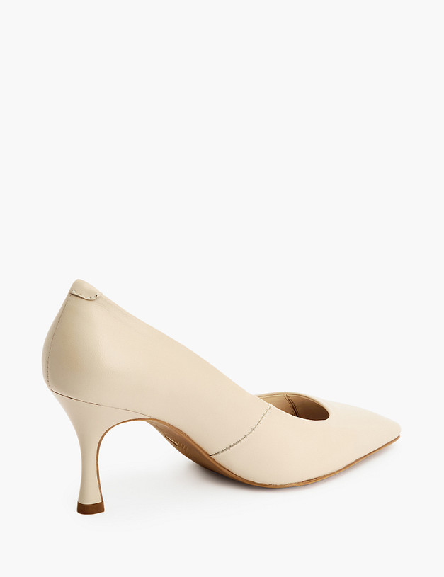 Бежевые кожаные женские туфли MASCOTTE 233-3181611-3539M | ракурс 3