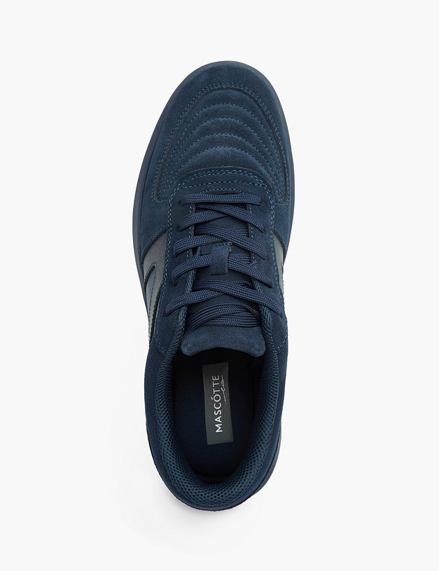 Синие мужские кеды из кожи и велюра MASCOTTE 189-2130212-0203 | ракурс 4
