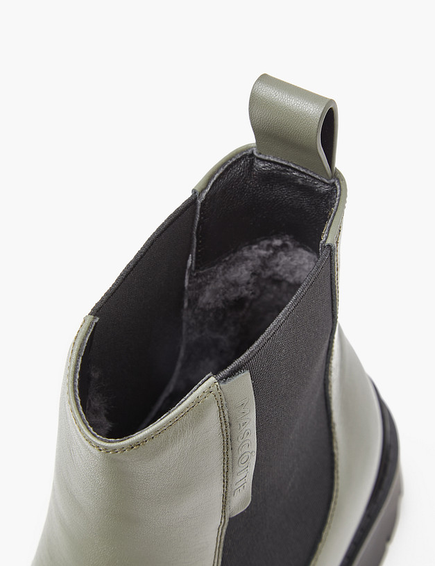 Зеленые женские зимние челси MASCOTTE 233-3202138-7142M | ракурс 6 Зеленые женские зимние челси MASCOTTE 233-3202138-7142M | ракурс 6