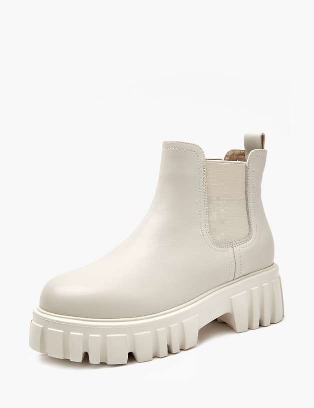 Бежевые женские челси на массивной подошве MASCOTTE 234-224927-7115M | ракурс 2