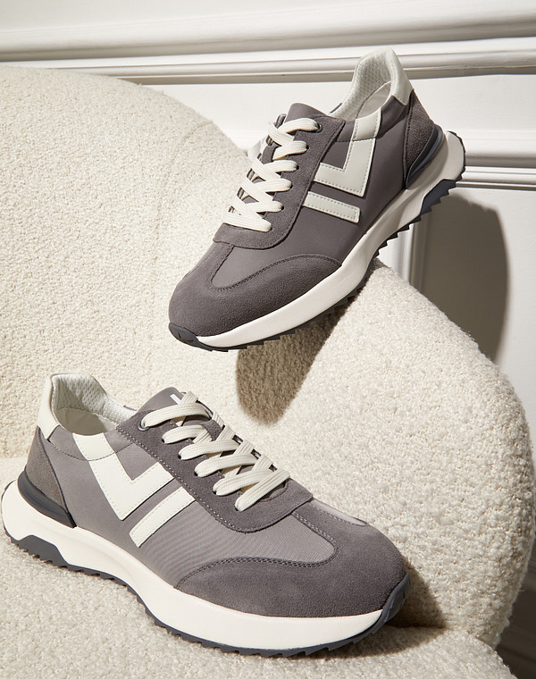 98-413621-0210 Полуботинки для активного отдыха мужские велюр-текстиль/текстиль серый, Mascotte Lite