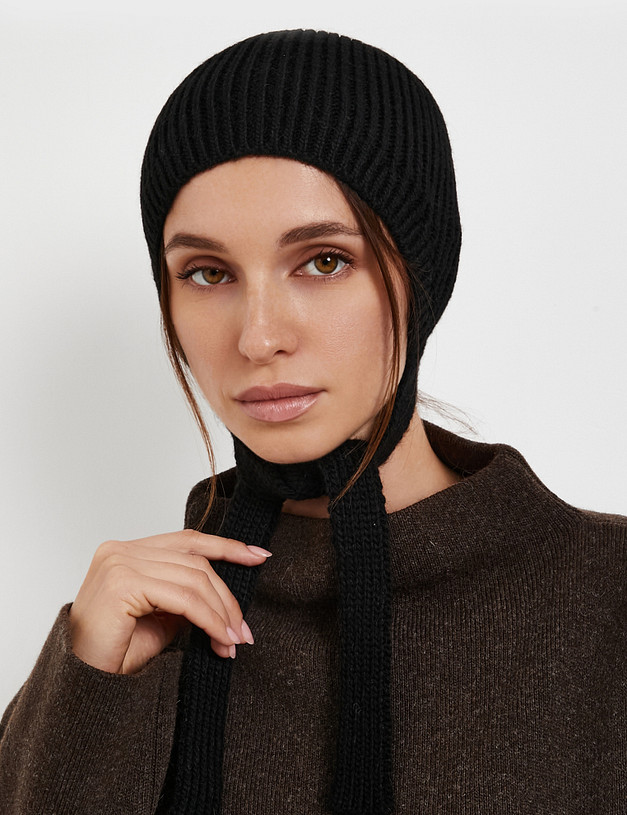 Черный женский чепчик MASCOTTE 781-5207-7502 | ракурс 1