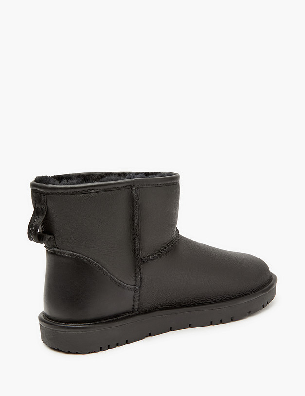 Черные кожаные мужские угги MASCOTTE 128-029331-0902 | ракурс 5