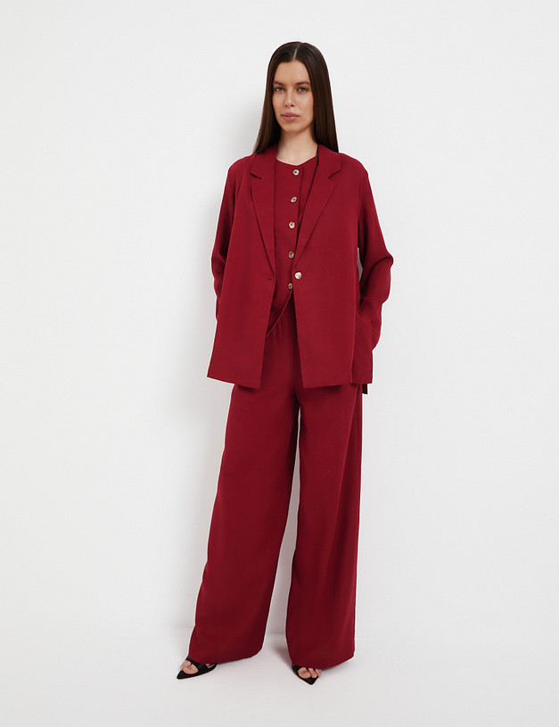 Бордовый женский жакет MASCOTTE 790-5107-2705 | ракурс 2
