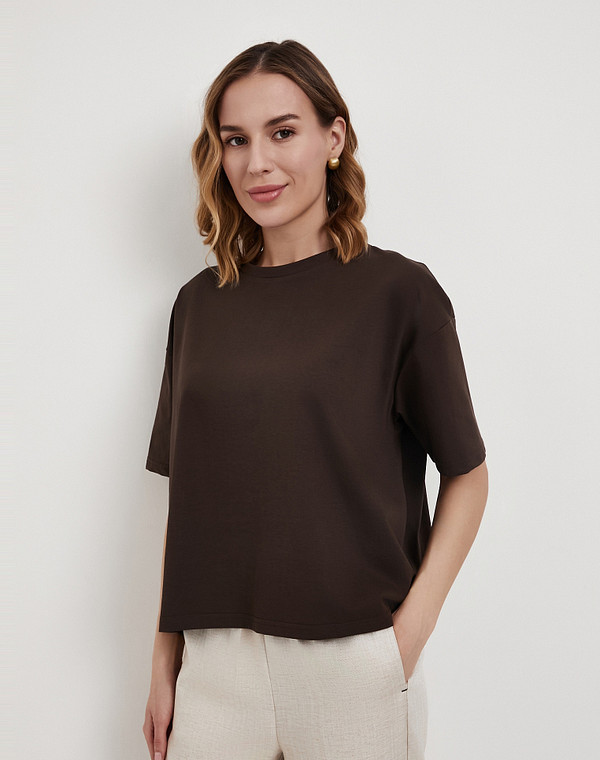 888-6107-2609 Футболка женская темн-коричн, Mascotte