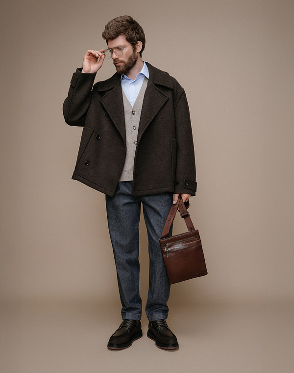 22-522331-8155M Ботинки мужские нат.кожа-велюр/мех хаки, Mascotte