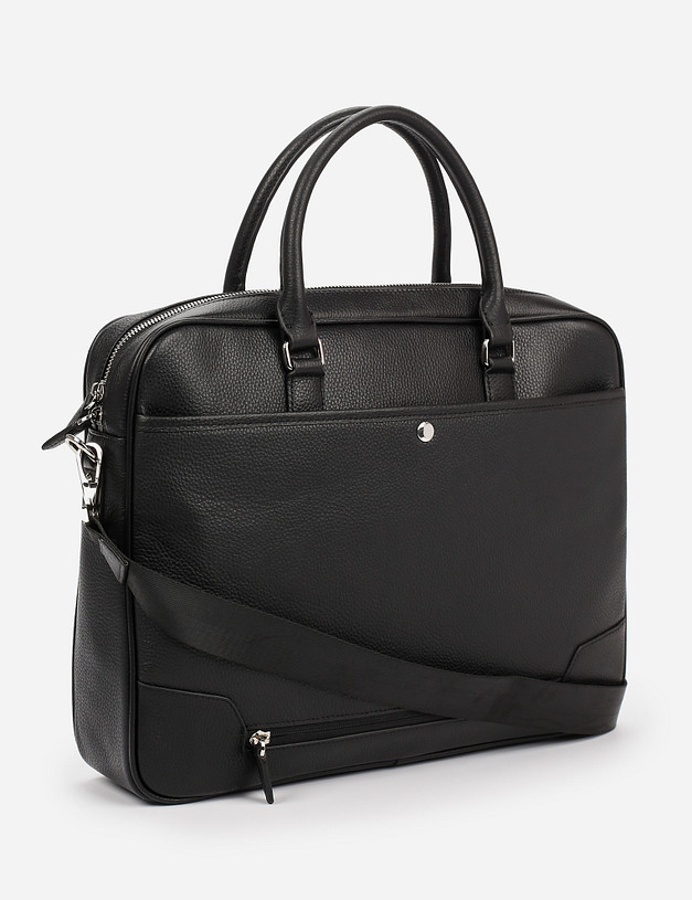 Черный мужской портфель MASCOTTE 658-1210-102 | ракурс 3