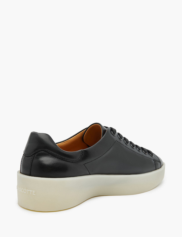 Черные кожаные женские кеды MASCOTTE 22-3180215-7150M | ракурс 3