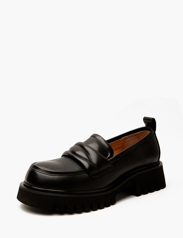 Черные женские лоферы  MASCOTTE 58-411911-0102 | ракурс 3 Черные женские лоферы  MASCOTTE 58-411911-0102 | ракурс 3