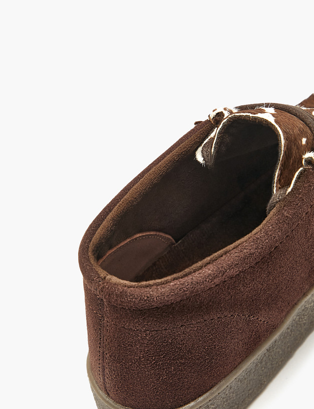 Коричневые женские полуботинки с коровьим принтом MASCOTTE 64-523221-0219 | ракурс 8