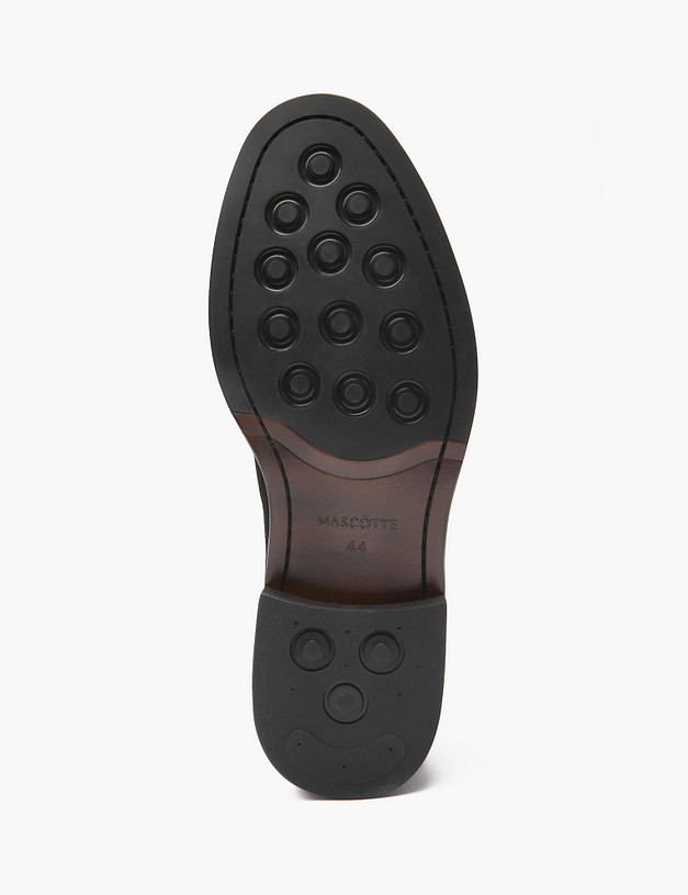 Черные мужские броги из велюра  MASCOTTE 128-424911-0202 | ракурс 7 Черные мужские броги из велюра  MASCOTTE 128-424911-0202 | ракурс 7