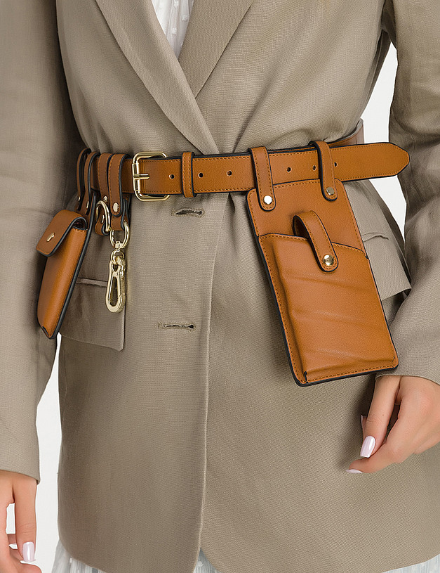 Коричневый женский ремень MASCOTTE 660-0215-609 | ракурс 2 Коричневый женский ремень MASCOTTE 660-0215-609 | ракурс 2