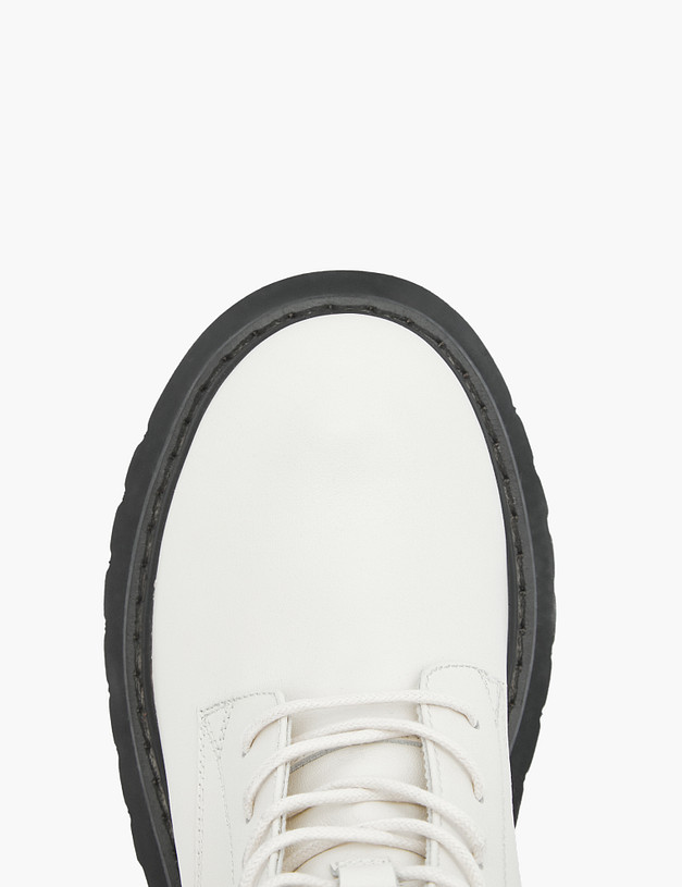 Молочные женские ботинки на черной подошве MASCOTTE 58-3203322-7115M | ракурс 5