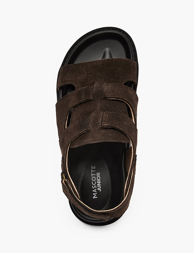 Темно-коричневые детские сандалии MASCOTTE 98-512811-0209 | ракурс 4