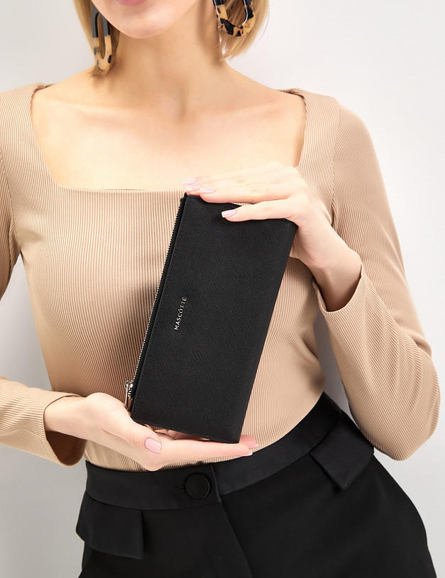 Черный женский кошелек MASCOTTE 602-3115-602 | ракурс 1