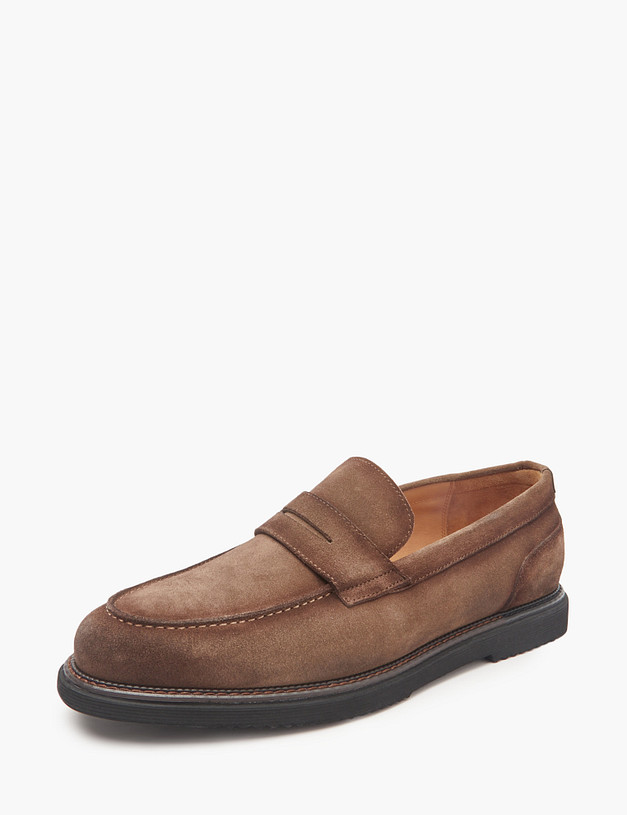 Коричневые мужские лоферы MASCOTTE 175-511211-3258M | ракурс 3 Коричневые мужские лоферы MASCOTTE 175-511211-3258M | ракурс 3