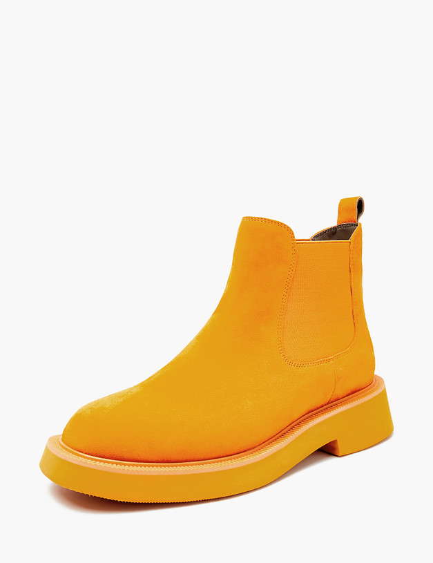 Оранжевые женские челси из велюра MASCOTTE 172-3201224-4641M | ракурс 4