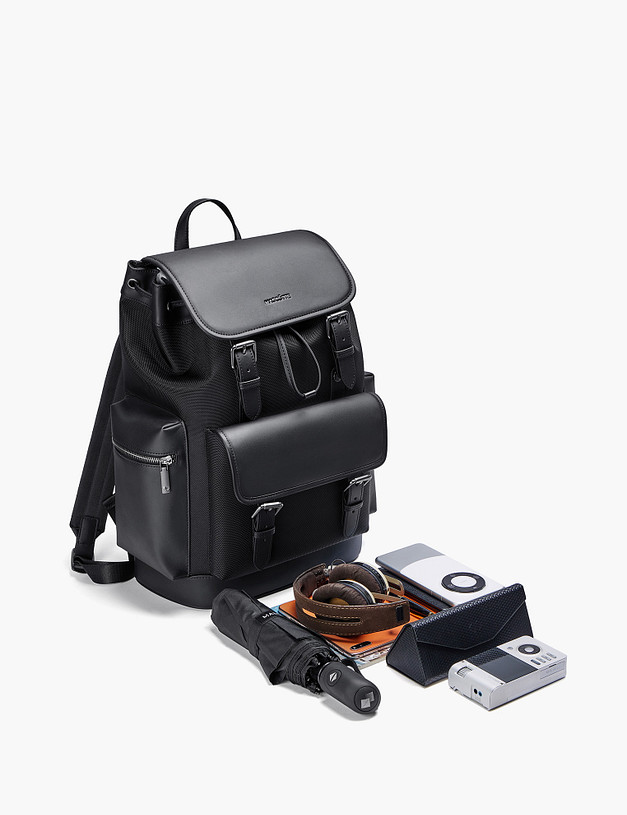 Черный мужской рюкзак MASCOTTE 604-5128-202 | ракурс 7 Черный мужской рюкзак MASCOTTE 604-5128-202 | ракурс 7