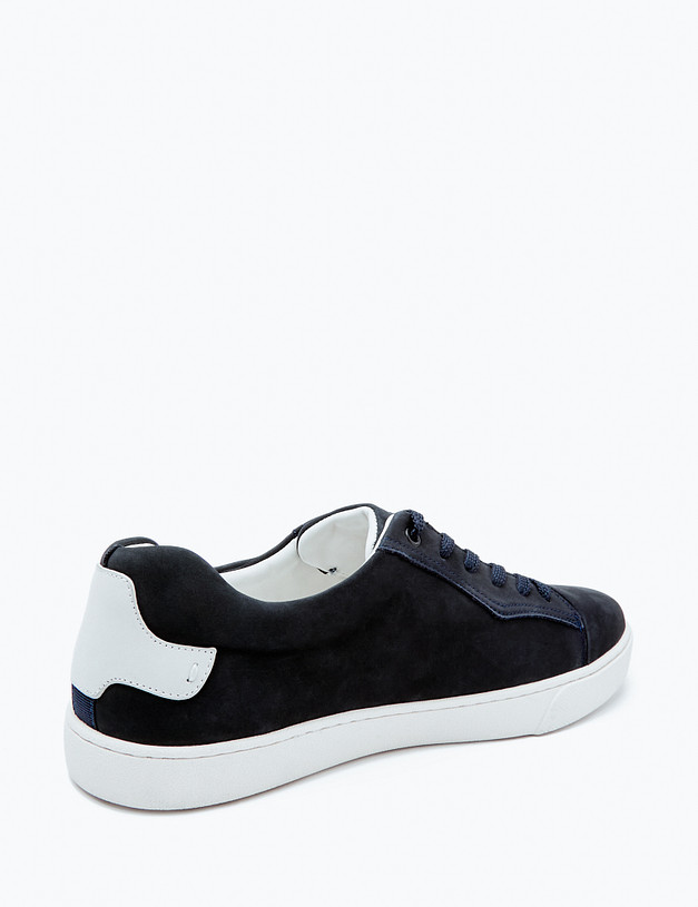 Синие мужские кеды из нубука и кожи MASCOTTE 58-4132015-3324M | ракурс 3 Синие мужские кеды из нубука и кожи MASCOTTE 58-4132015-3324M | ракурс 3