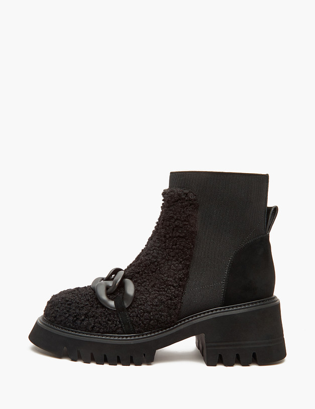 Черные женские челси с цепью MASCOTTE 233-3201523-0402 | ракурс 1 Черные женские челси с цепью MASCOTTE 233-3201523-0402 | ракурс 1