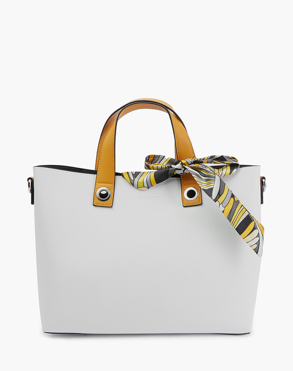 670-0105-601 Сумка женская и.кожа/текстиль бел-рыж, M, Mascotte