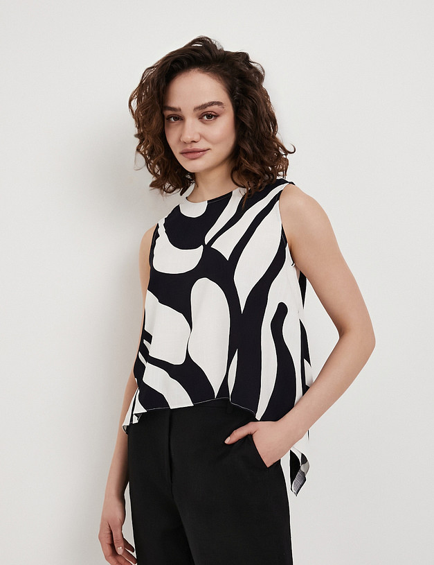 Сине-белый женский топ MASCOTTE 973-6111-2403 | ракурс 1