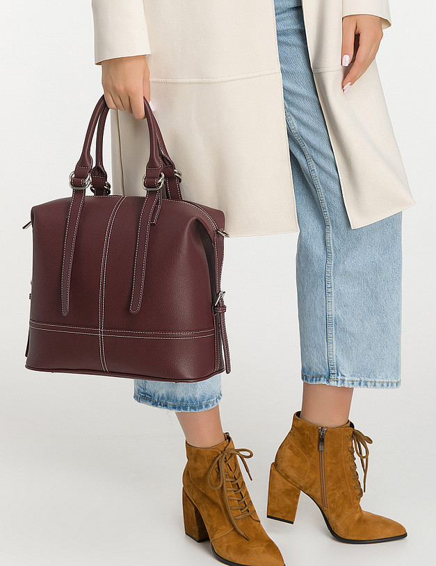 Бордовая женская сумка MASCOTTE 660-0205-605 | ракурс 4