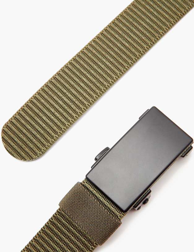 Оливковый ремень из текстиля MASCOTTE 701-3216-204 | ракурс 5