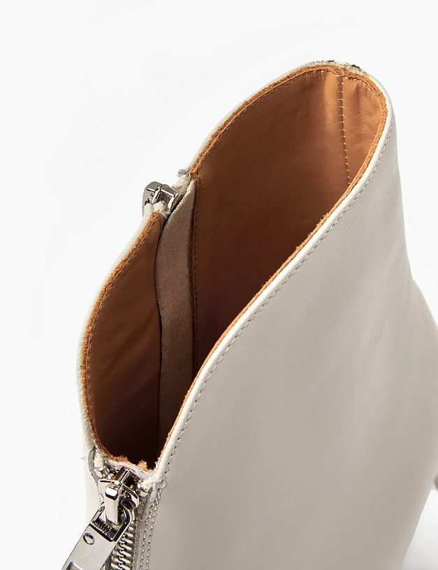 Молочные женские ботильоны с молнией MASCOTTE 100-410411-0501 | ракурс 6