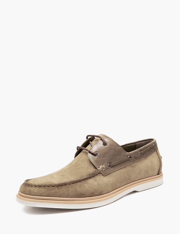 Оливковые мужские топ-сайдеры MASCOTTE 58-5112011-3264M | ракурс 2