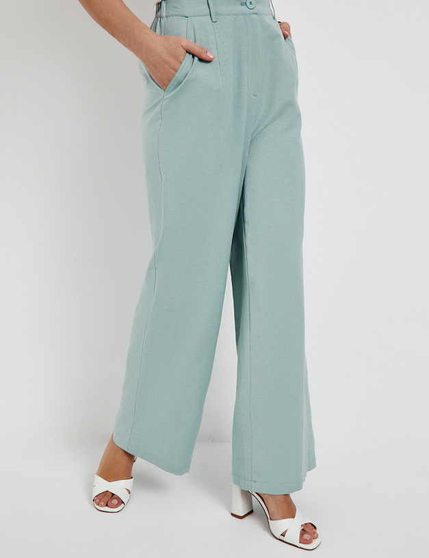 Бирюзовые женские брюки MASCOTTE 874-5108-2411 | ракурс 2