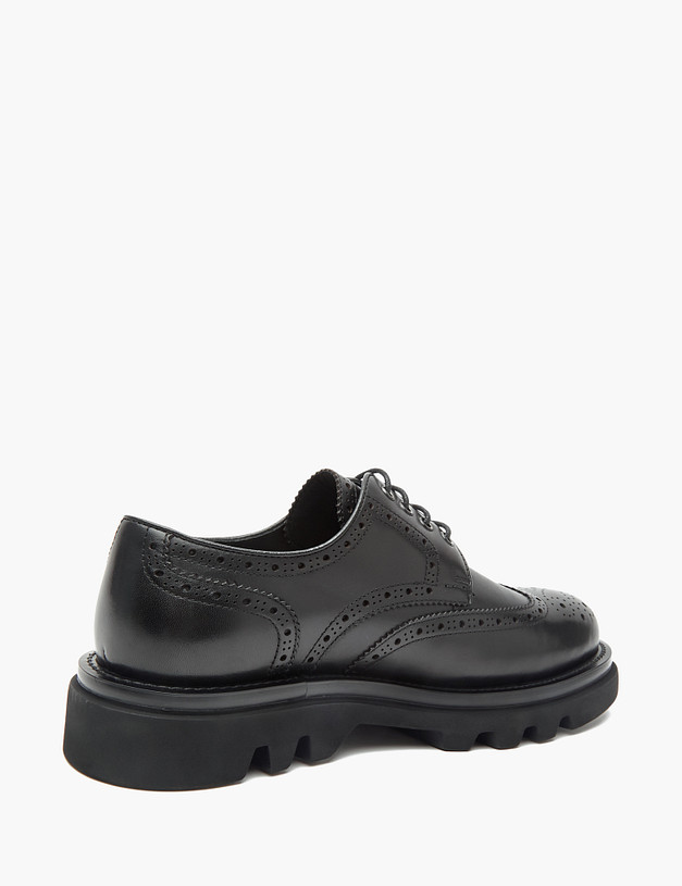 Черные мужские броги на массивной подошве MASCOTTE 175-320813-0102 | ракурс 3