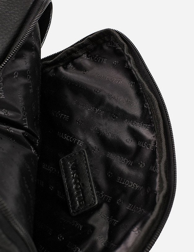 Черная кожаная мужская сумка MASCOTTE 622-0116-0102 | ракурс 4