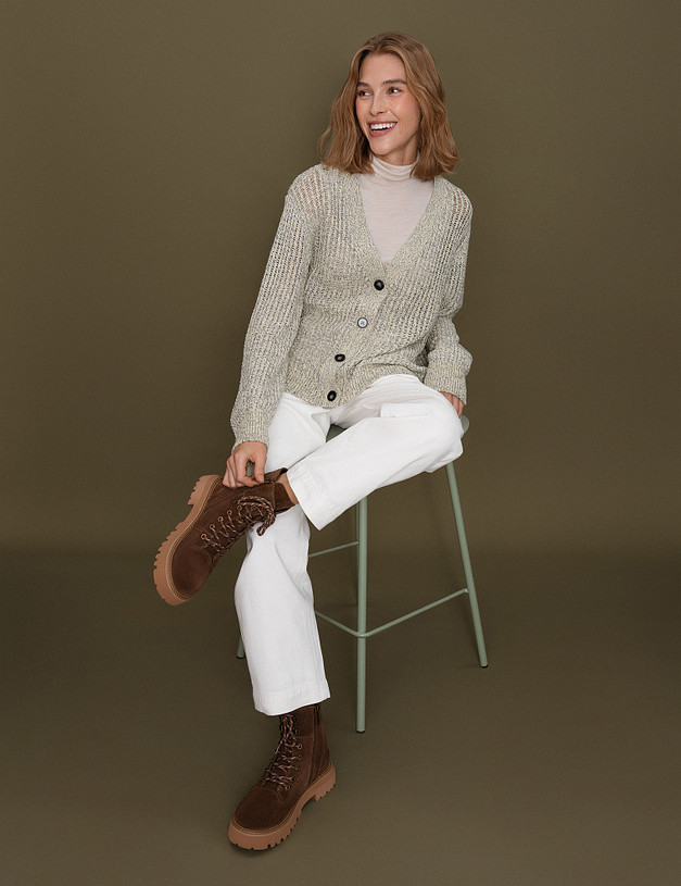 Коричневые женские ботинки MASCOTTE 58-529621-0209 | ракурс 1