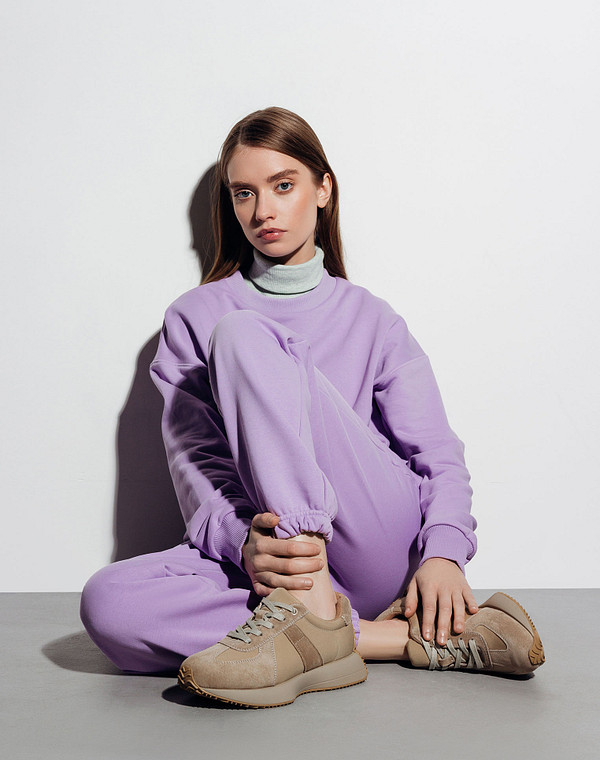 234-312821-0208 Полуботинки для активного отдыха женские велюр-текстиль/текстиль беж, Mascotte