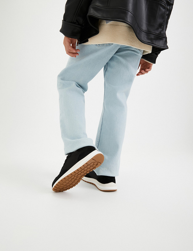 Черные кроссовки для девочек MASCOTTE 234-320621-0202 | ракурс 9