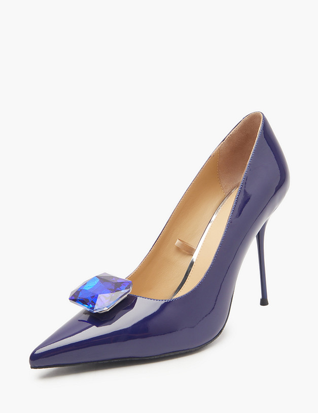 Синие женские туфли на шпильке MASCOTTE 172-5162512-0703 | ракурс 3