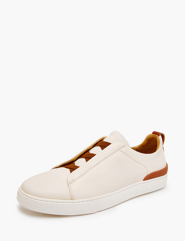 Молочные мужские кеды MASCOTTE 22-3132015-0101 | ракурс 3