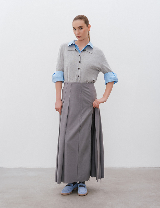 Голубые женские лоферы MASCOTTE 22-5160513-3662M | ракурс 2