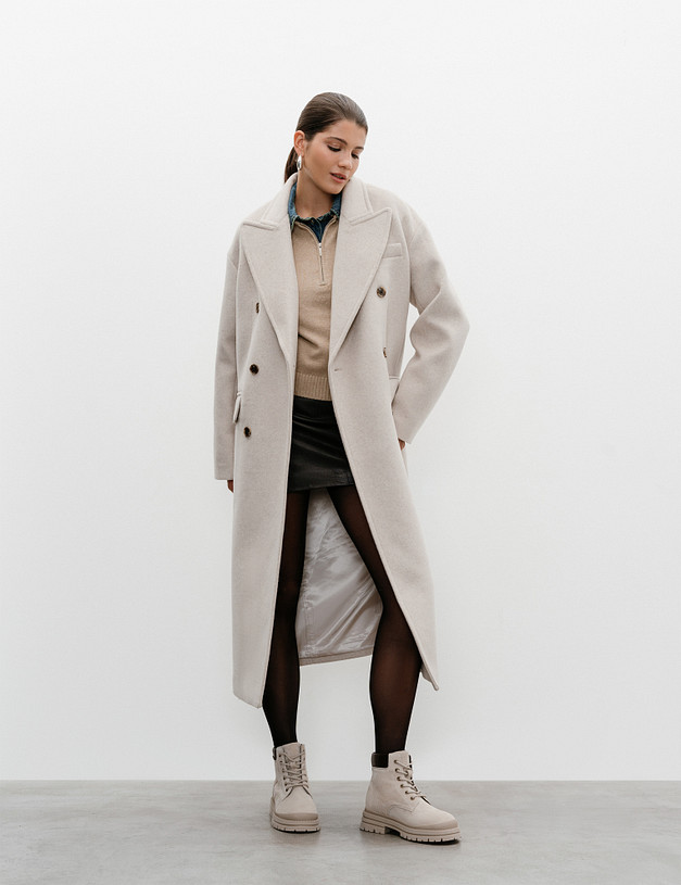 Бежевые женские ботинки MASCOTTE 234-425221-0601 | ракурс 2