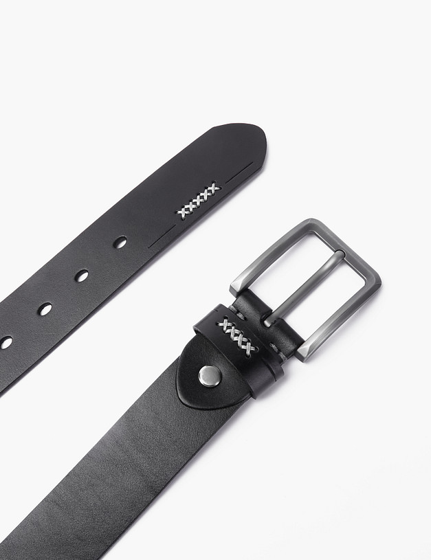 Черный мужской ремень MASCOTTE 703-9107-102 | ракурс 3