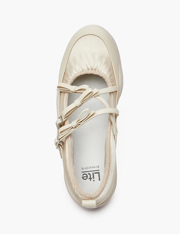 Бежевые женские слипоны MASCOTTE 234-517221-1007M | ракурс 4